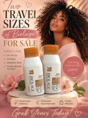 Biolage Bond Therapeutic Shampoo Lot of 2 - White & Amber Bottles.Travel size. 🌈